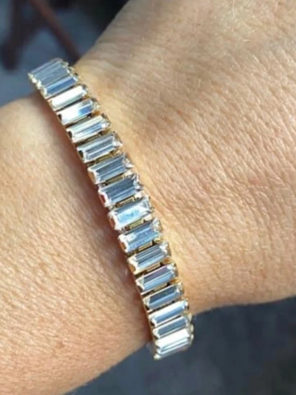 Touchstone Crystal by Swarovski LUXE Bracelet Crystal & Rhodium RETIRED HTF